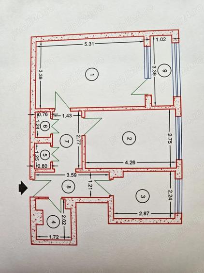 Apartament cu 2 camere decomandat în Pantelimon