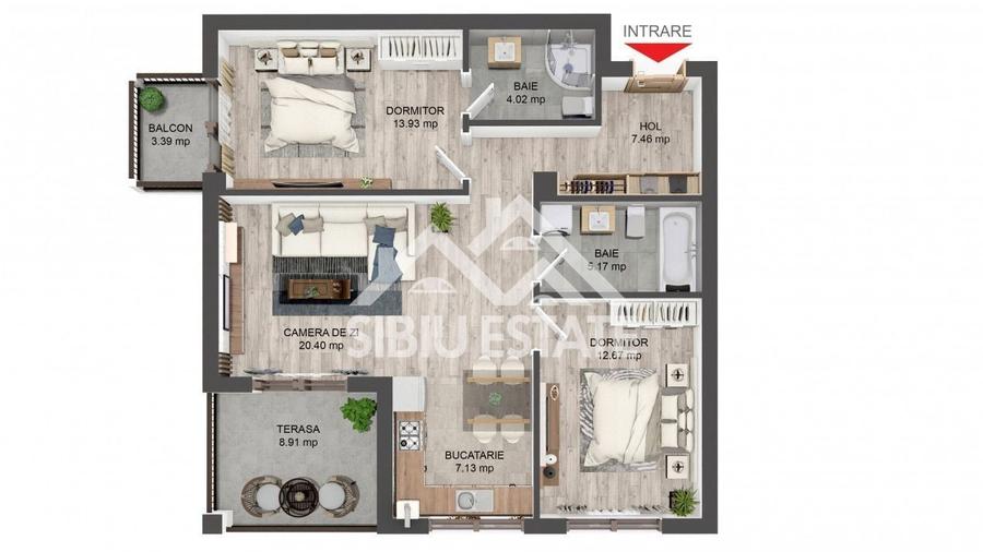 Apartament cu 3 camere,boxa depozit, Finisat La Cheie te muti imediat - 5