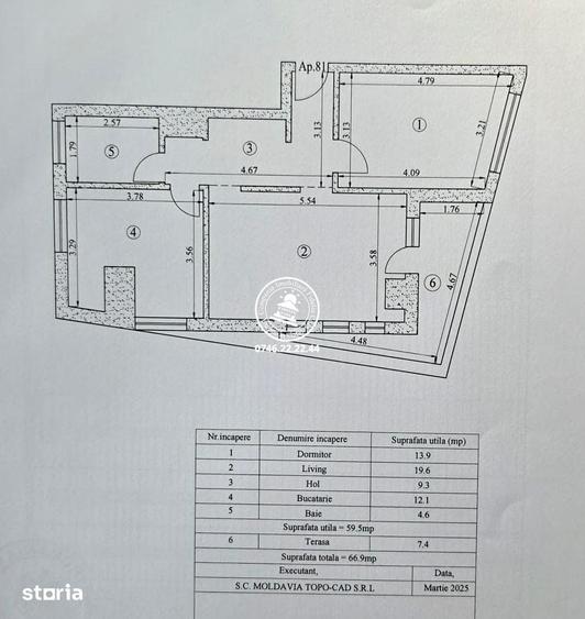Apartament cu 2 camere decomandat în Tătărași