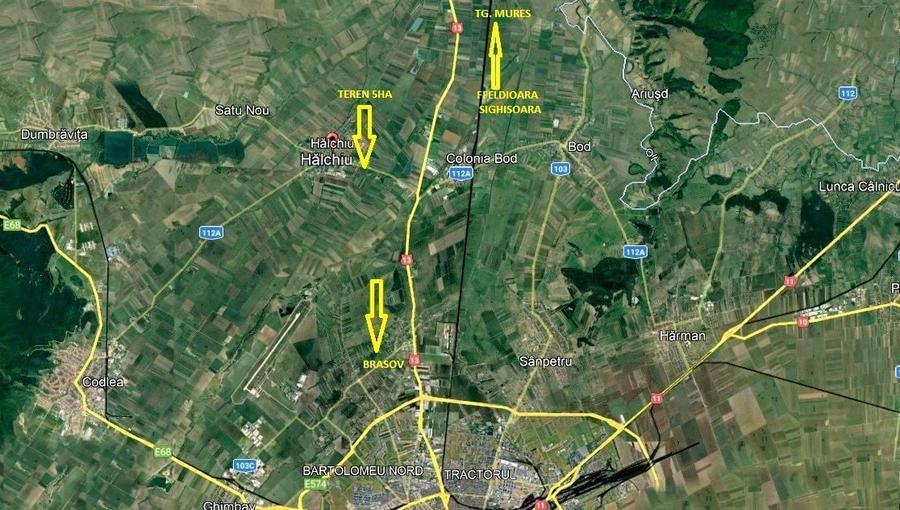 Teren agricol extravilan de 50000 mp, în Hălchiu