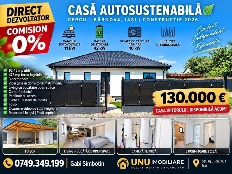 Casă individuală cu 4 camere cu Teren 475 Mp în Central