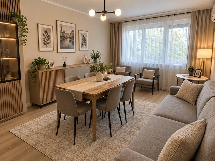 Apartament cu 3 camere decomandat în Titan