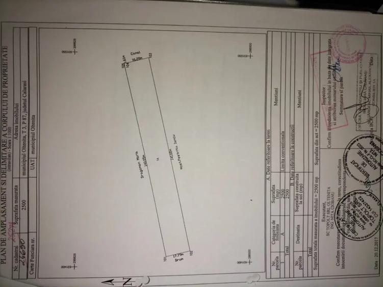 Teren de 2400 mp, în Central