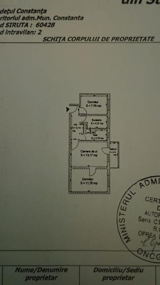 Apartament cu 3 camere semidecomandat în Central