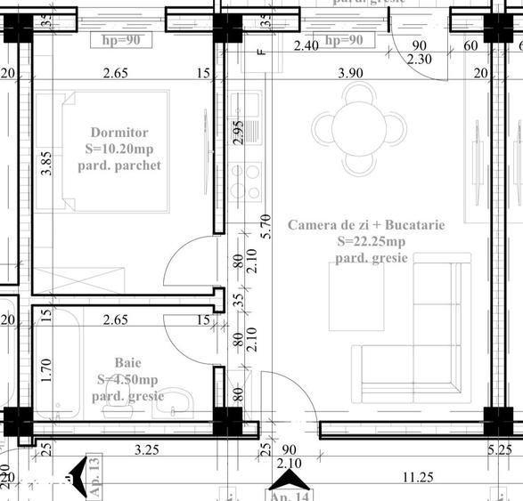 Apartament cu 2 camere în Ciurea