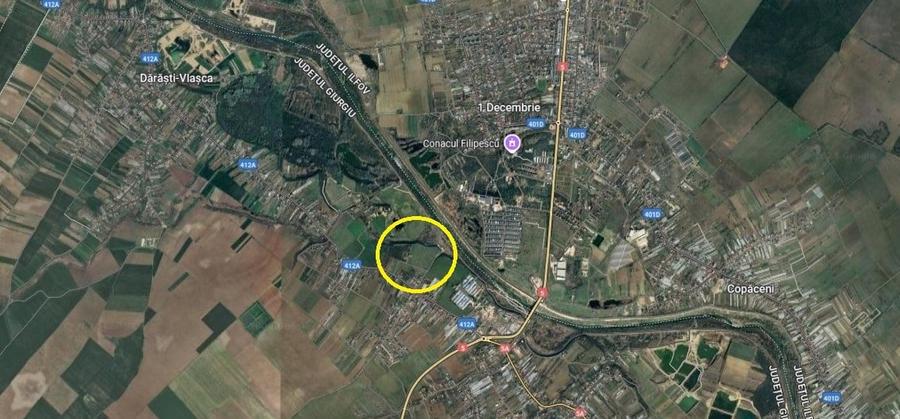Teren Construcții intravilan de 54141 mp, în Adunații-Copăceni