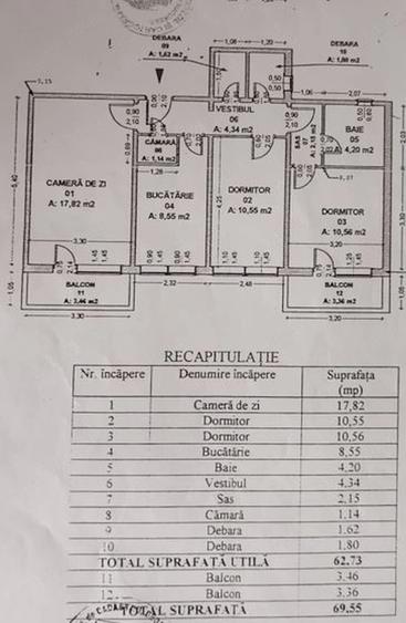Apartament cu 3 camere decomandat în Gorjului