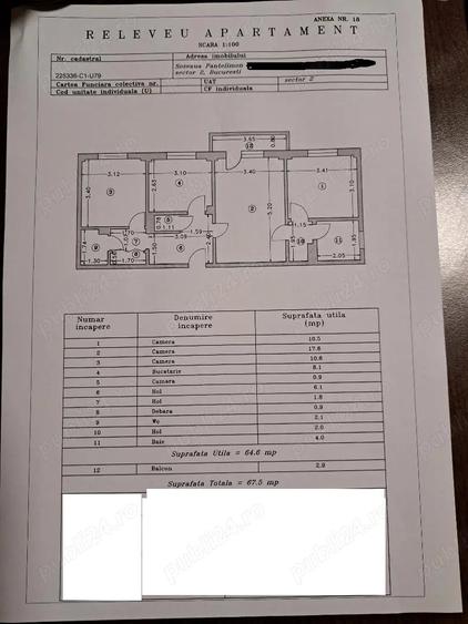 Apartament cu 3 camere semidecomandat în Pantelimon