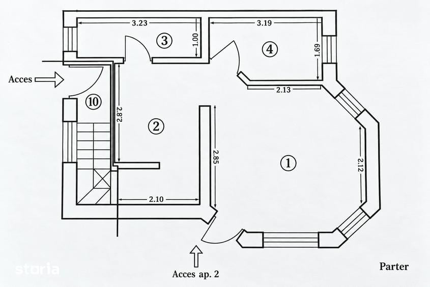 Apartament cu 2 camere în Oncea