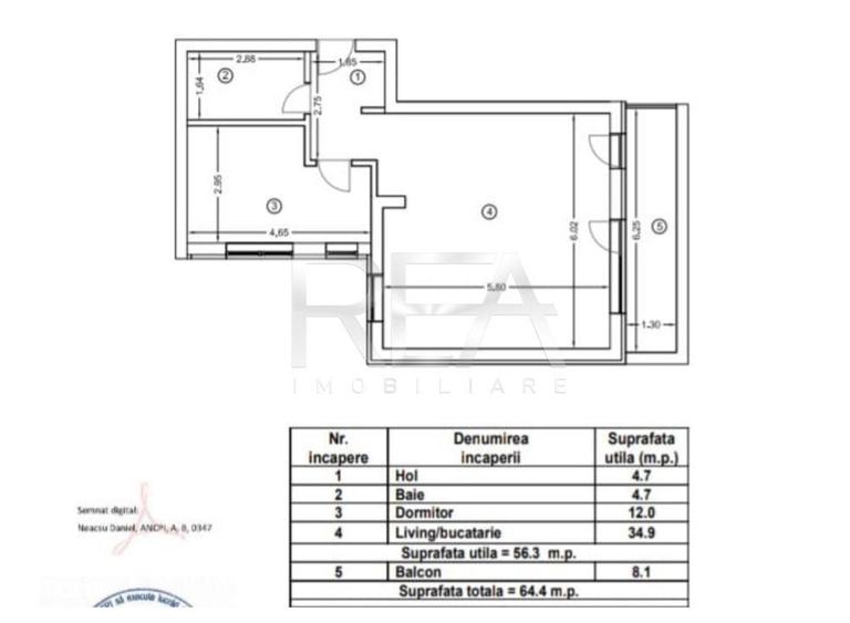Apartament cu 2 camere, mobilat în 13 Septembrie