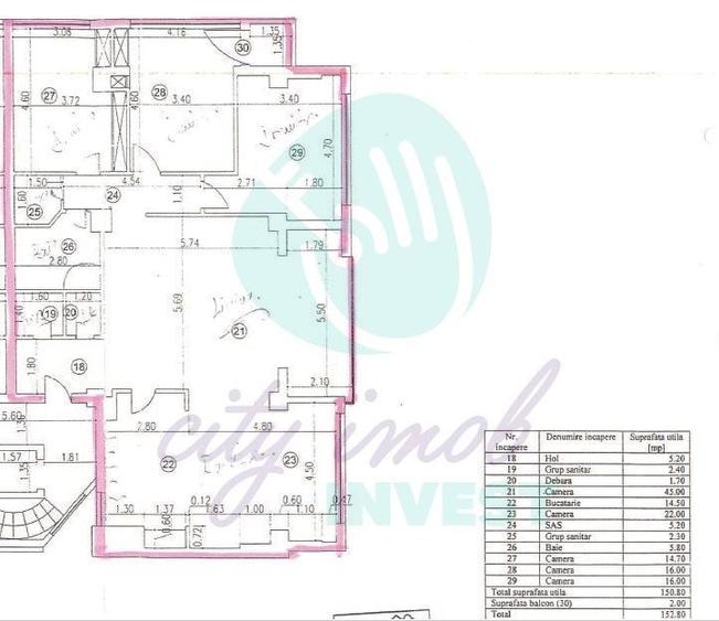 Apartament cu 5 camere semidecomandat în Kiseleff