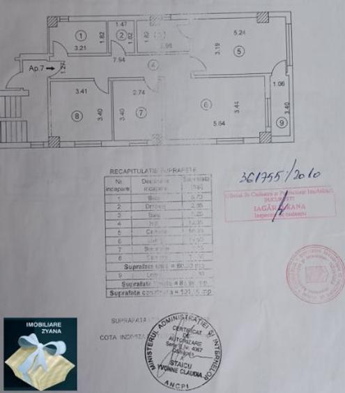 Apartament cu 3 camere decomandat în Dămăroaia