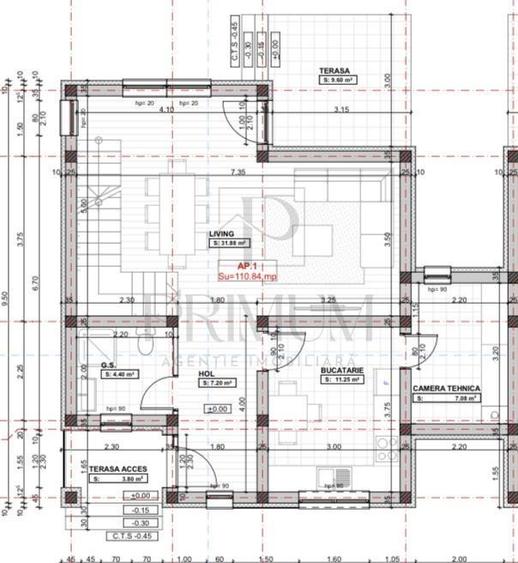 Duplex cu 4 camere cu Canalizare în Giroc
