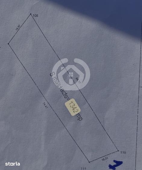 Teren de 1342 mp, în Poplaca