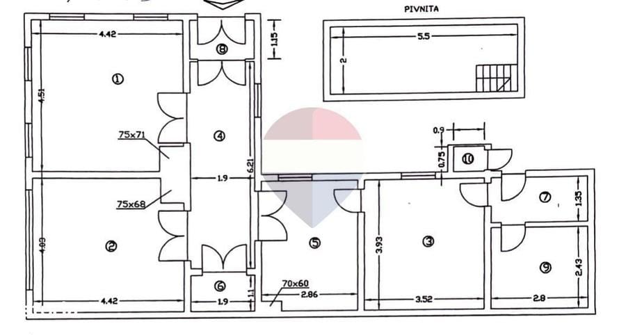 Apartament cu 3 camere semidecomandat în Parcul Carol