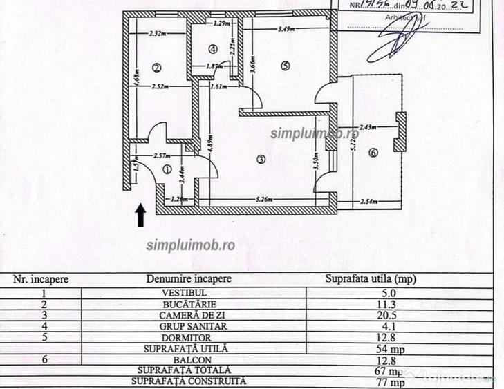 Apartament cu 2 camere decomandat în Dobroești