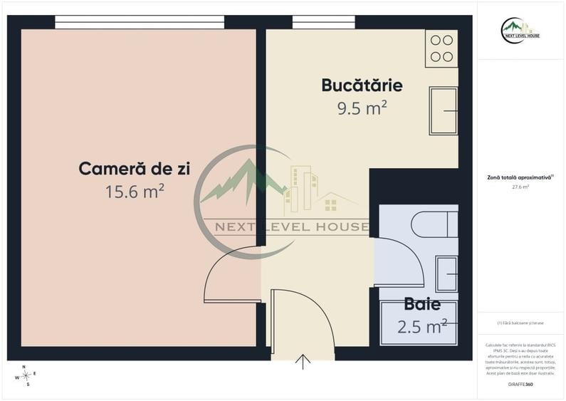 Garsonieră decomandată, mobilată în Astra