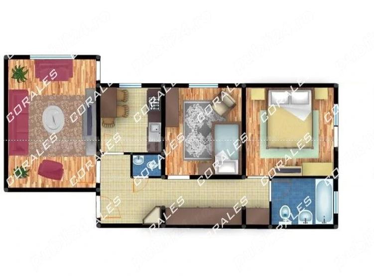 Apartament cu 3 camere decomandat în Fabric