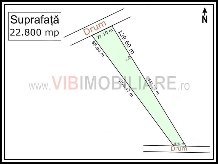Teren de 22800 mp, în Joița
