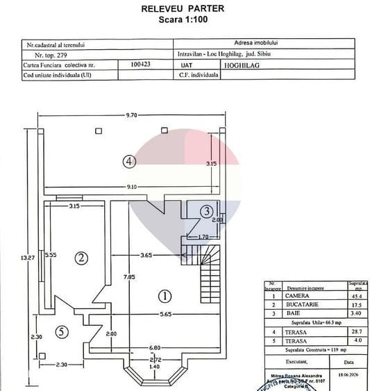 Casă cu 4 camere cu Teren 401 Mp în Hoghilag