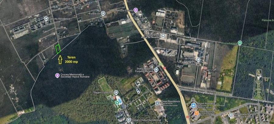 Teren intravilan 2000mp langa Padurea Baneasa - 1