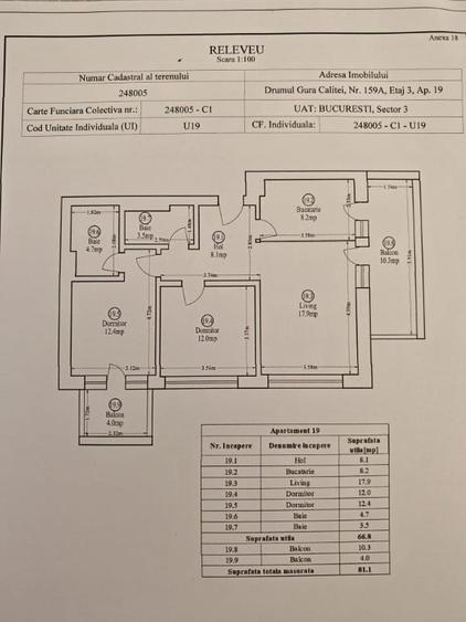 Apartament cu 3 camere decomandat în Sud