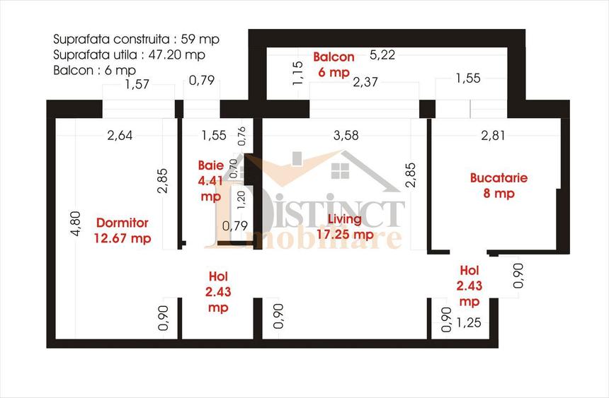 Vanzare 2 camere, 46 mp, Tractorul, zona 13 Decembrie - O. Goga - 2