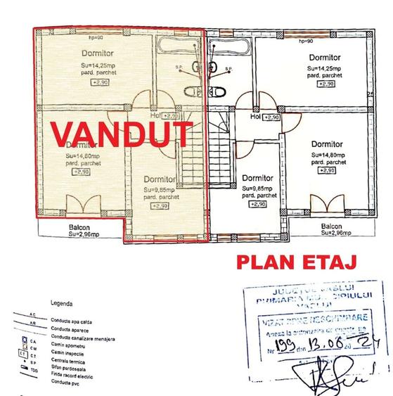 Duplex cu 4 camere cu Canalizare în Est