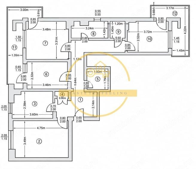 Apartament cu 4 camere decomandat, mobilat în Dacia