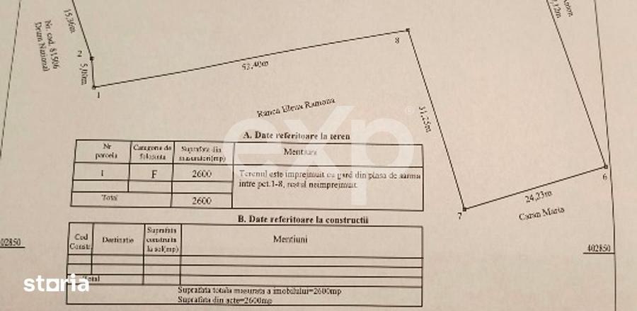 Teren Constructii intravilan de 2600 mp, in Rudeni (Mihaesti) pret 49. - 1