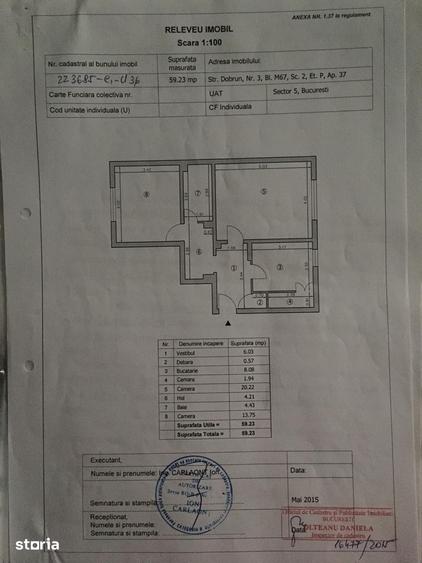 Apartament cu 2 camere decomandat în Rahova