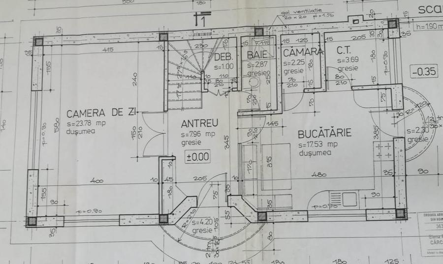 Casă individuală cu 6 camere cu Canalizare în Bună Ziua