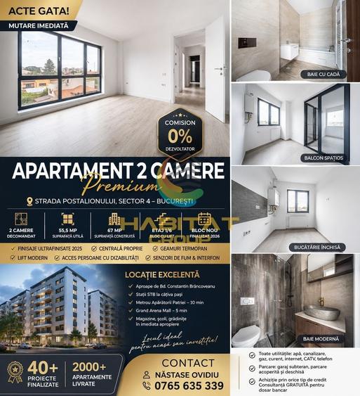 Apartament cu 2 camere decomandat în Brâncoveanu