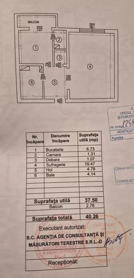Garsonieră decomandată, mobilată în Dacia