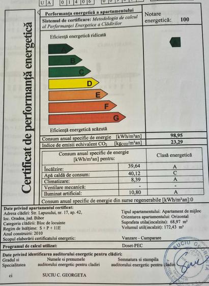 Apartament cu 3 camere decomandat în Iosia