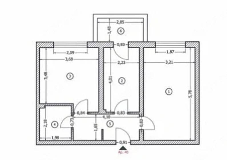 Apartament cu 2 camere decomandat în Sălaj