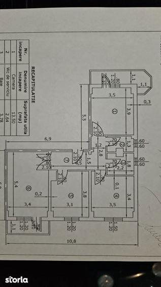 Apartament cu 3 camere decomandat în Cantacuzino