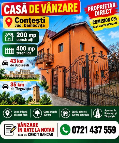 Casă cu 4 camere în Gămănești