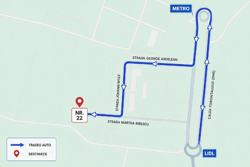Apartament cu 2 camere decomandat, mobilat în Torontalului