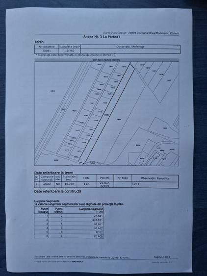 Teren de 10750 mp, în Exterior Vest