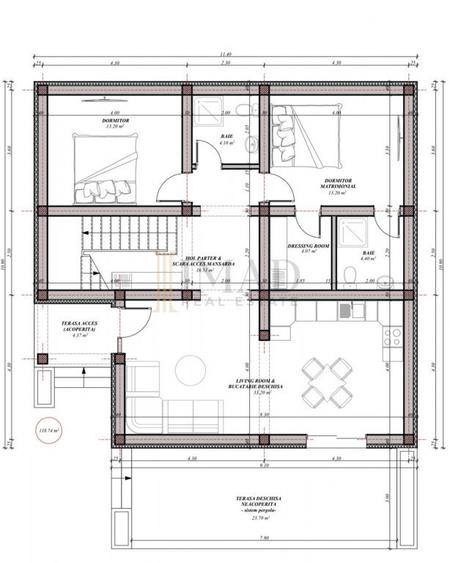 Casă cu 4 camere cu Teren 600 Mp în Central