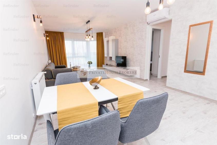 Apartament cu 2 camere semidecomandat, mobilat în Tei
