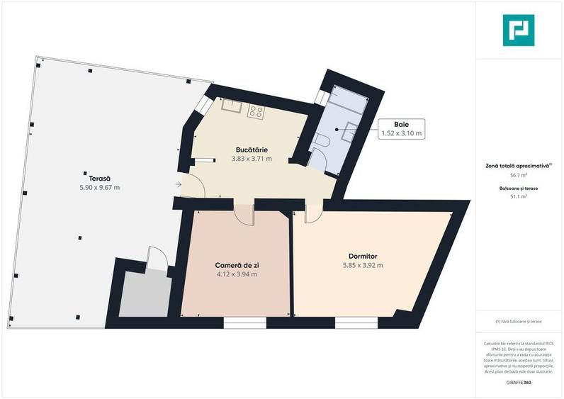 Casa la cheie cu 2 camere ?i curte - 12