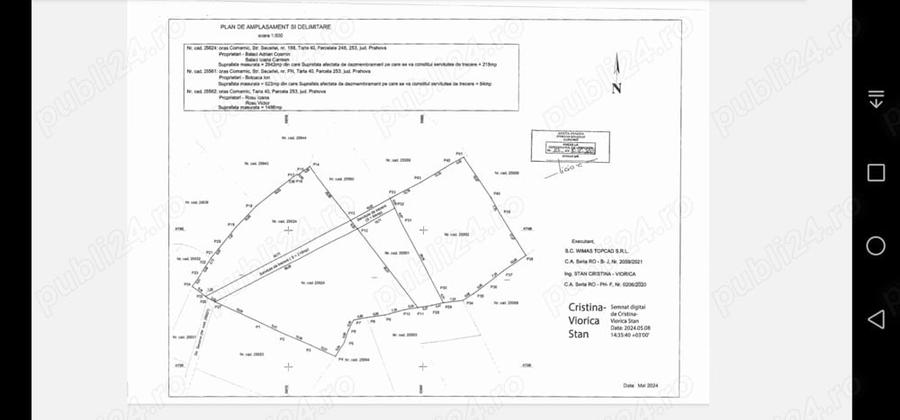 Teren de 1500 mp, în Secăriei