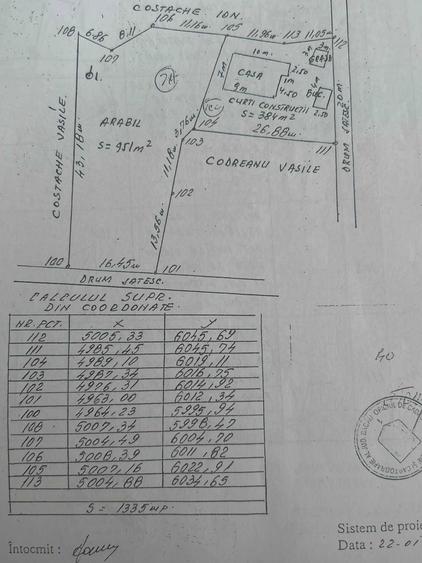 Casă cu 2 camere în Pâncești