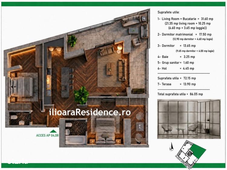 Apartament cu 3 camere în Nicolae Grigorescu