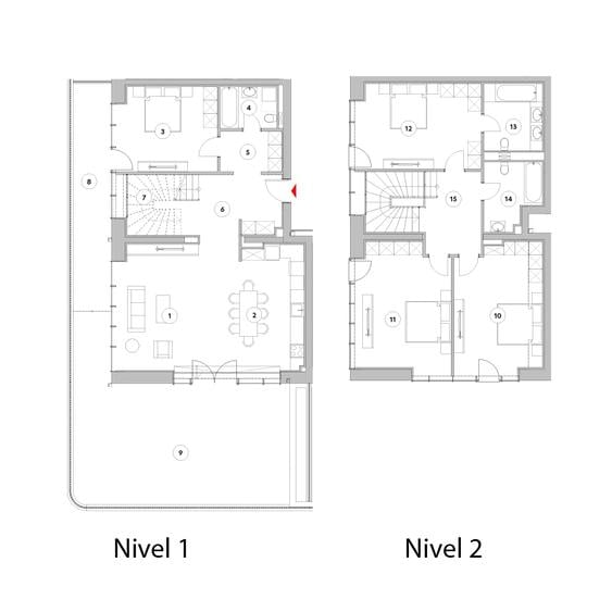 Penthouse cu 5 camere decomandat în Pipera