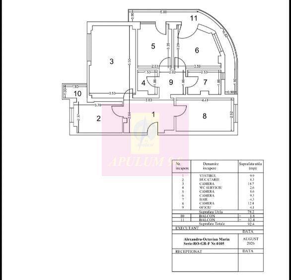 Apartament cu 4 camere decomandat în Obor