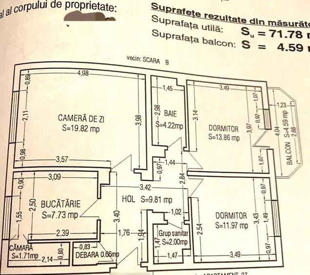 Trei camere decomandate 76 mp renovat,mobilat si utilat. - 12