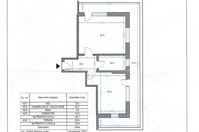 Apartament cu 2 camere semidecomandat în Dudești